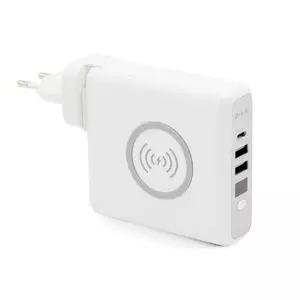 Внешний аккумулятор Gemini с беспроводной зарядкой и сетевым адаптером, 10000 mAh, белый - 5122032.01