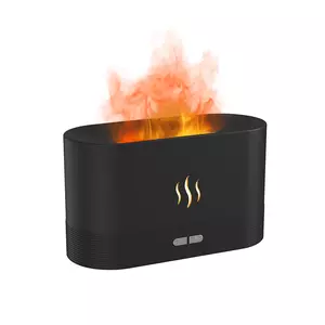 Светодиодный USB увлажнитель-ароматизатор Flame RGB, черный - 51221018.02