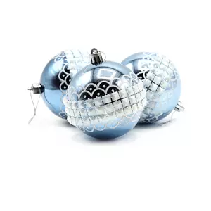 Набор новогодних пластиковых шаров №3 (3 шт) - 512SYKCQA-012149