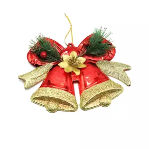 Пластиковое украшение - колокольчики красно-золотистые - 512SYLD-502095