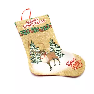 Сапожок подарочный новогодний №5 (олень бежевый) - 512SYWZ-082008