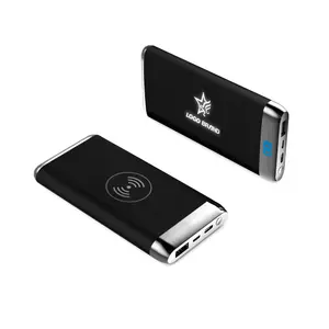 Внешний аккумулятор Wolfrock с беспроводной зарядкой soft-touch покрытием, 10000 mAh, черный - 5122031.02