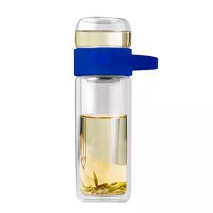 Бутылка Easy pot из боросиликатного стекла с инфьюзером, синяя - 51214024.03