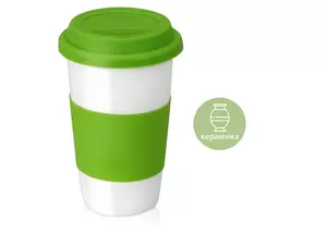 Кружка «Нью-Йорк»  с силиконовой крышкой и манжетой - 212872833