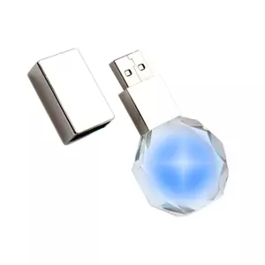 Флешка "Diamond" 16 Гб, синяя подсветка - 5123019.03