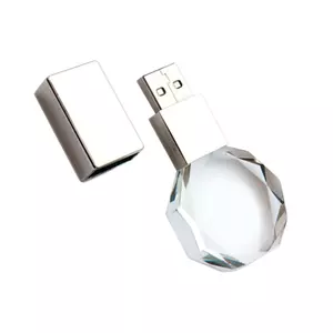 Флешка "Diamond" 16 Гб, белая подсветка - 5123019.01