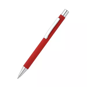 Ручка металлическая Rebecca софт-тач, красная - 5121037.05