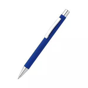Ручка металлическая Rebecca софт-тач, синяя - 5121037.03