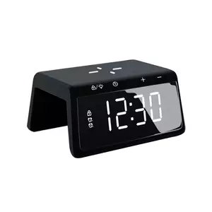 Часы настольные Bridge с функцией беспроводной зарядки, черный - 5127030.02