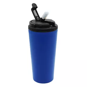 Термостакан Basic с трубочкой, цвет синийРРЦ - 693291.03