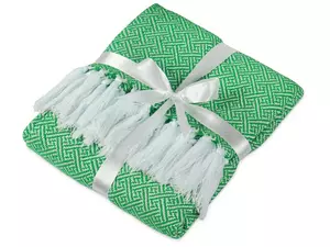 Плед акриловый с белой бахромой «Tassel» - 212838323