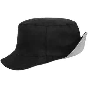 Панама Summer двусторонняя, черная с серым - 06315849.31