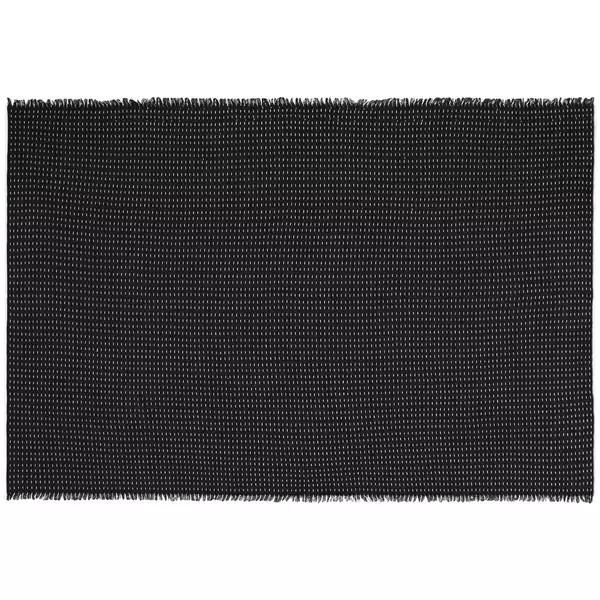 Плед Fringy, черный с белым - 06316742.36