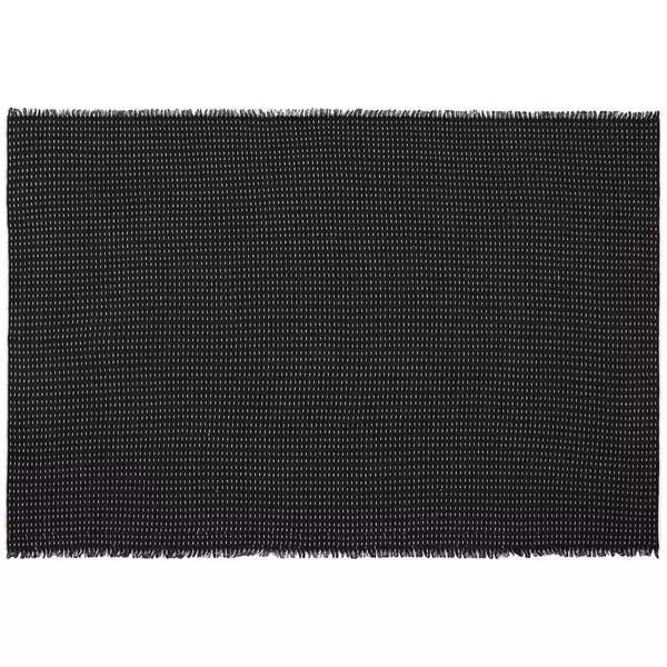 Плед Fringy, черный с белым - 06316742.36