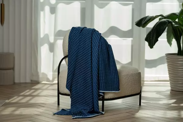 Плед Fringy, синий с голубым - 06316742.40