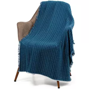 Плед Fringy, синий с голубым синий,голубой