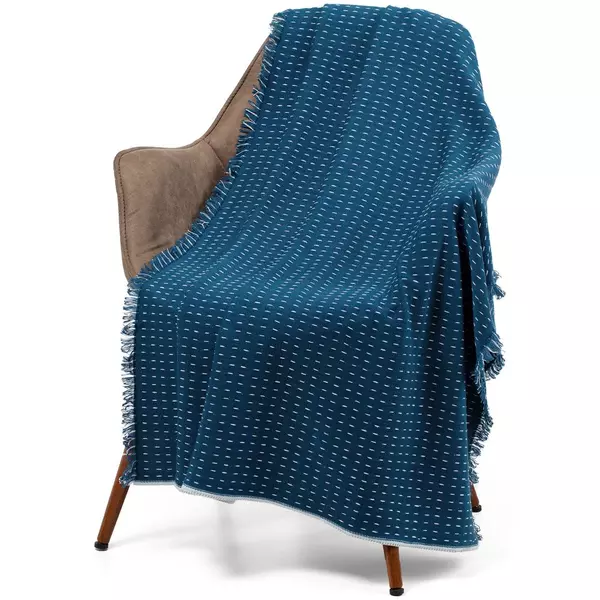 Плед Fringy, синий с голубым - 06316742.40