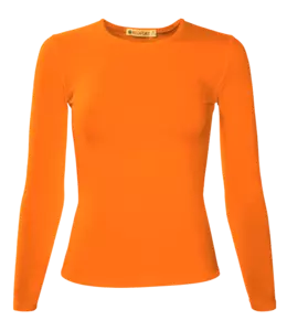 Футболка женская REDFORT стрейч дл. рукав Оранж - 311197