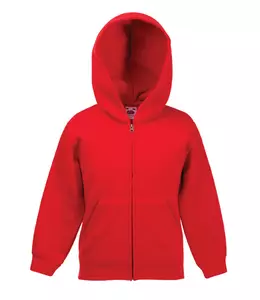Толстовка детская на молнии с капюшоном Fruit of the Loom Kids Hooded Sweat Jacket Красный - 31162-045-0