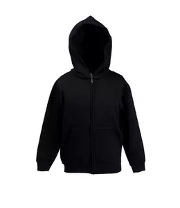 Толстовка детская на молнии с капюшоном Fruit of the Loom Kids Hooded Sweat Jacket Черный - 31162-045-0