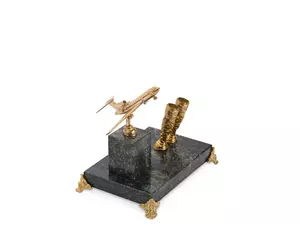 Настольный прибор «Самолет» с двумя держателями для ручек - 21261723