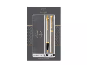 Набор Parker «IM Core Brushed Metal GT»: ручка шариковая, ручка роллер - 2122093217