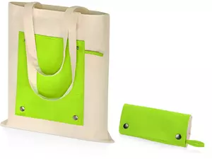 Складная хлопковая сумка для шопинга «Gross» с карманом, 180 г/м2 - 212955103