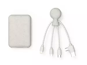 Внешний аккумулятор «BioPack» c кабелем «Mr. Bio», 5000 mAh - 212965111