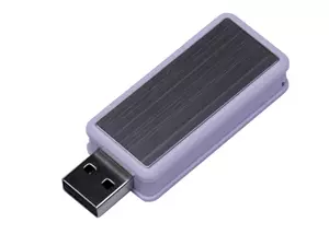 USB 3.0- флешка промо на 128 Гб прямоугольной формы, выдвижной механизм - 2126634.128.06