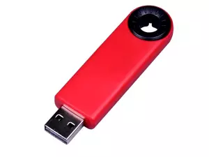 USB 2.0- флешка промо на 32 Гб прямоугольной формы, выдвижной механизм - 2126935.32.07
