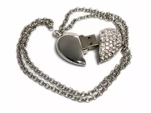 USB 2.0- флешка на 16 Гб «Сердце» с кристаллами - 2126582.16.00