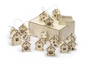 Елочная гирлянда с лампочками «Зимняя сказка» в деревянной подарочной коробке - 212625320