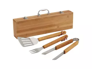 Набор для барбекю в бамбуковой подарочной коробке «Well-done» - 212809309