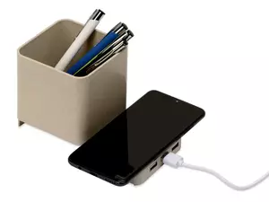 Настольный органайзер Cubic с функциями USB-хаба и беспроводной зарядки - 212788726