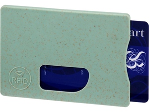 Чехол для карточек RFID «Straw» зеленый