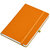 Бизнес-блокнот А5  "Silky", оранжевый,  твердая обложка,  в клетку - 69021215/06