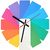 Часы настенные Transformer Clock. White & Multicolor - 06310341.00