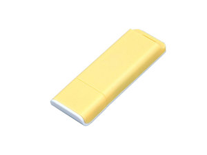 USB 3.0- флешка на 128 Гб с оригинальным двухцветным корпусом желтый,белый
