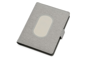 Органайзер с беспроводной зарядкой «Powernote», 5000 mAh светло-серый
