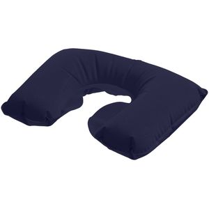 Надувная подушка под шею в чехле Sleep, темно-синяя - 0635125.40