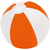 Надувной пляжный мяч Cruise, оранжевый с белым - 06313441.20