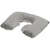 Надувная подушка под шею в чехле Sleep, серая - 0635125.10