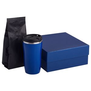 Набор Grain: термостакан и кофе, синий синий