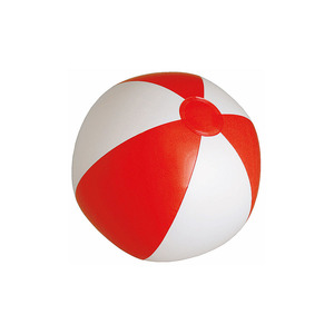 SUNNY Мяч пляжный надувной; бело-красный, 28 см, ПВХ красный,белый