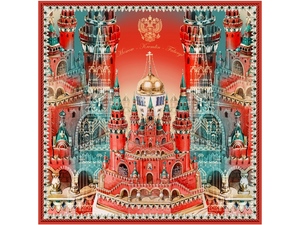 Платок «Кремль - Москва - Фаберже» - 21294905