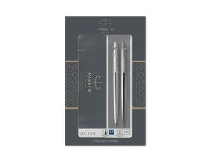 Набор Parker «Jotter Core Stainless Steel CT» ручка шариковая, карандаш механический - 2122093256