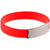 Силиконовый браслет Brisky с металлическим шильдом, красный - 06313746.50
