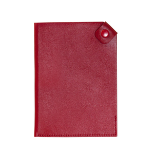 Чехол для паспорта PURE 140*100 мм., застежка на кнопке, натуральная кожа (гладкая), красный - 110NK410024-060