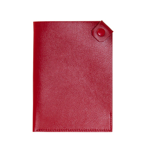 Чехол для паспорта PURE 140*100 мм., застежка на кнопке, натуральная кожа (фактурная), красный - 110NK410024-060/1