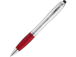 Ручка-стилус шариковая «Nash» серебристый,красный